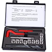 Kit de Reparación de Roscas de 15 Piezas- Métrica M14x1.5mm Acero Inoxidable Taladro Helicoidal Llave Hexagonal…